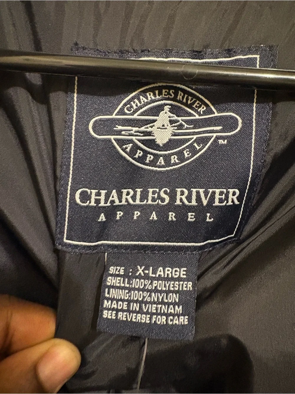 Charles River Apparel “Victory Starts Here” Black Fleece Varsity Jacket